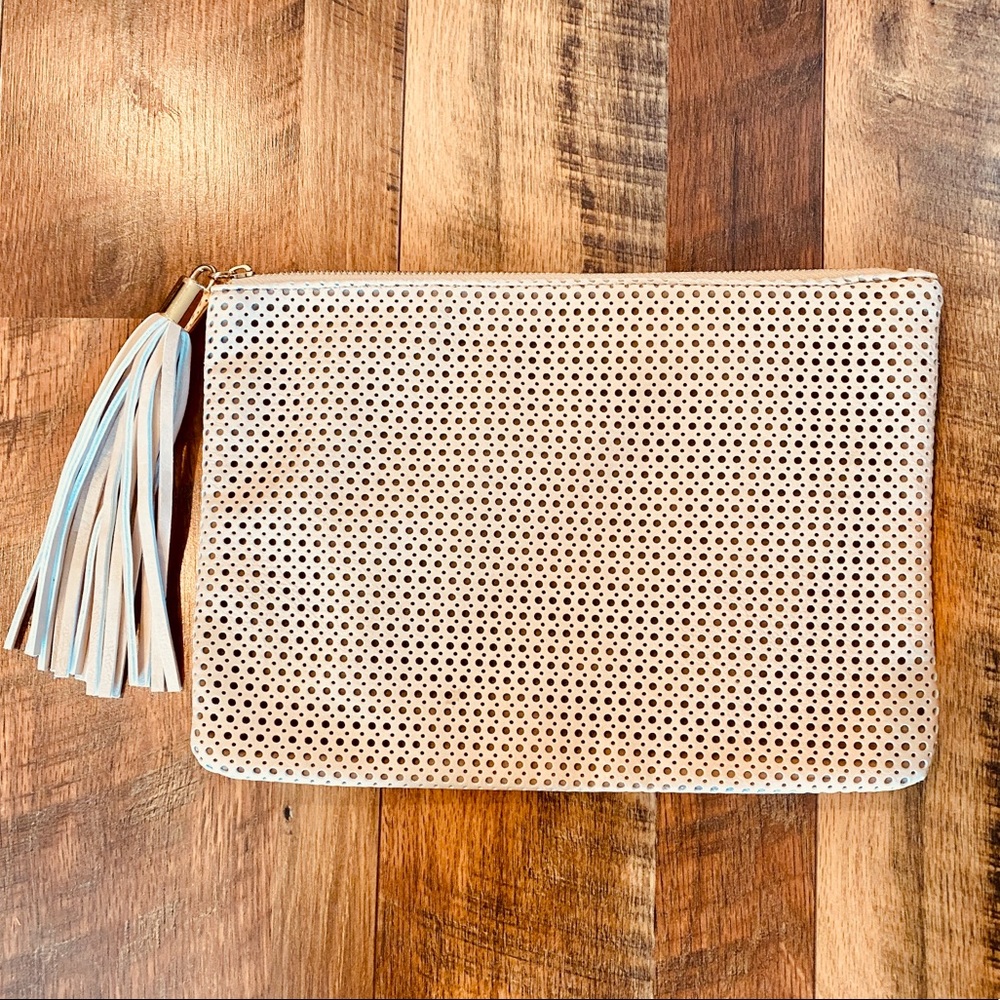 URBAN ORIGINALS Vegan Leather Perforated Clutch